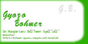 gyozo bohmer business card